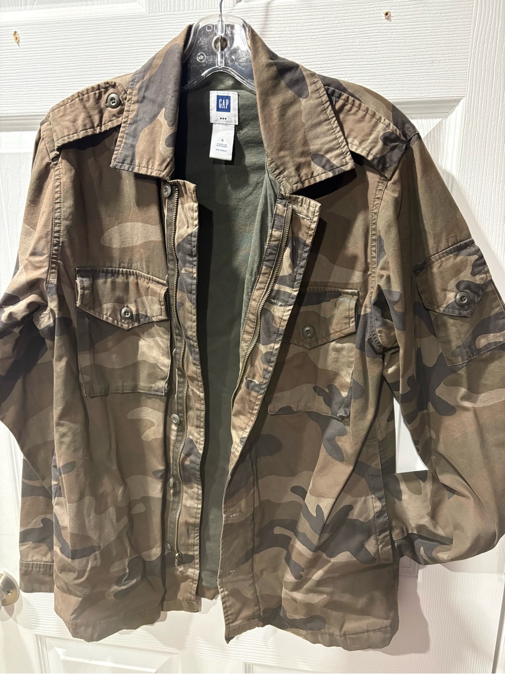 GAP Men's Camouflage Field Jacket - Olive & Brown Camo